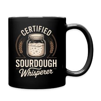 Zertifizierter Sauerteigflüsterer - Tasse einfarbig - Schwarz - Rechts