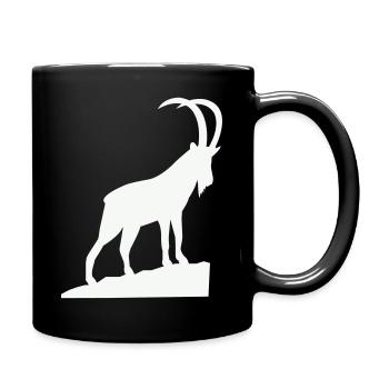 Alpine Bock Silhouette - Full Colour Mug - black - Right