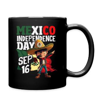 Mexiko Stolz & Heimat Mexikaner Mexico Flagge - Tasse einfarbig - Schwarz - Rechts