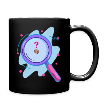 Chercher le cerveau à la loupe - Mug uni - noir - Droite