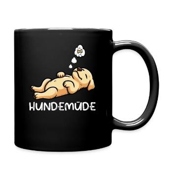 Hundemüde Labrador Labradorbesitzer Labradorhalter - Tasse einfarbig - Schwarz - Rechts