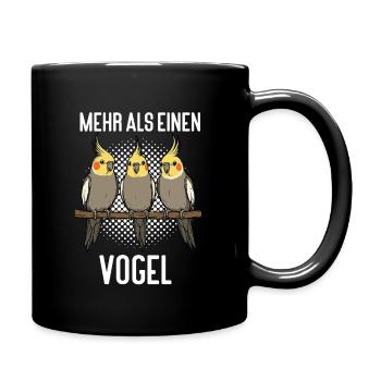 Mehr als einen Vogel Nymphensittich Nymphenvogel - Tasse einfarbig - Schwarz - Rechts