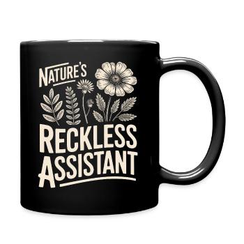 Nature's Reckless Assistant - Full Colour Mug - black - Right