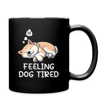 Feeling Dog Tired Akita AkitaOwner Akitas - Full Colour Mug - black - Right