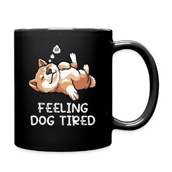 Feeling Dog Tired Akita AkitaOwner Akitas - Full Colour Mug - black - Right