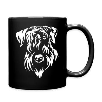 Cesky Terrier Kopf "Black Edition" - Tasse einfarbig - Schwarz - Rechts
