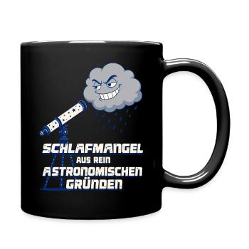 Astronomie Teleskop - Tasse einfarbig - Schwarz - Rechts