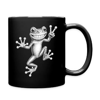 Laubfrosch - Tasse einfarbig - Schwarz - Rechts