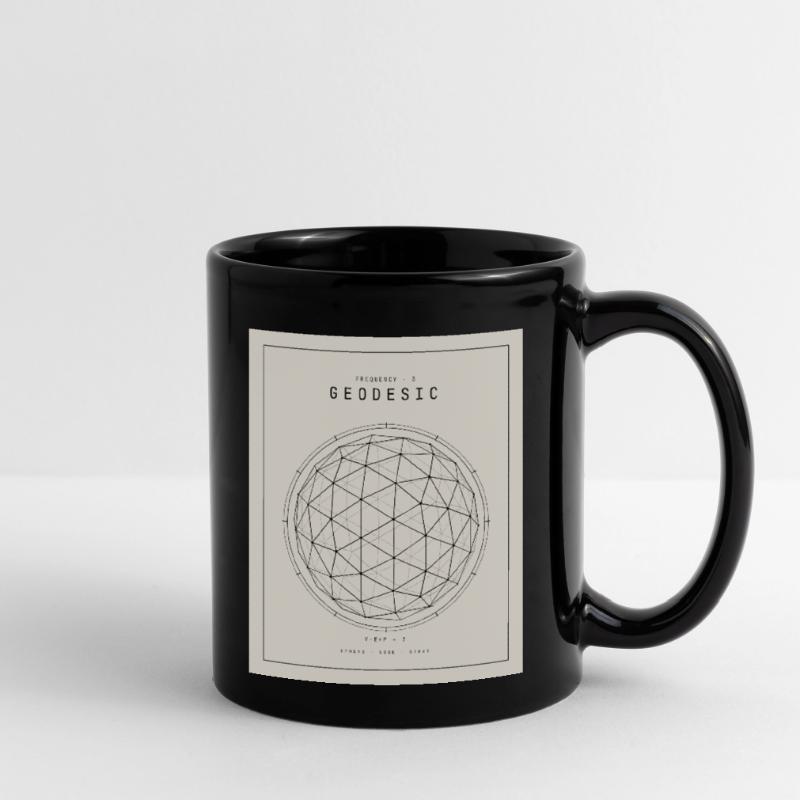 Geodesian Sphere Geometry Pattern Full Colour Mug