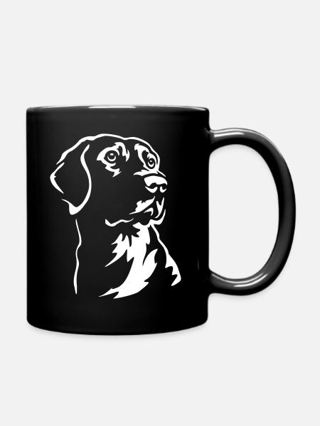 Labrador Kopf "Black Edition" - Tasse einfarbig - Schwarz
