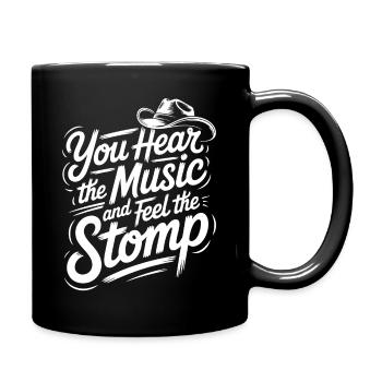 Country Line Dance Music Vibe - Full Colour Mug - black - Right
