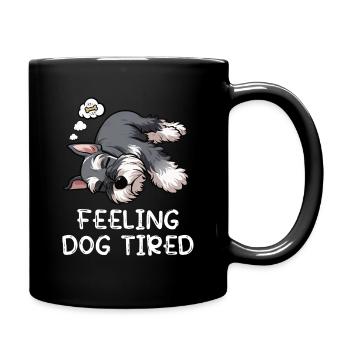 Se sentir fatigué par le chien Schnauzer Propriétaire de Schnauzer - Mug uni - noir - Droite