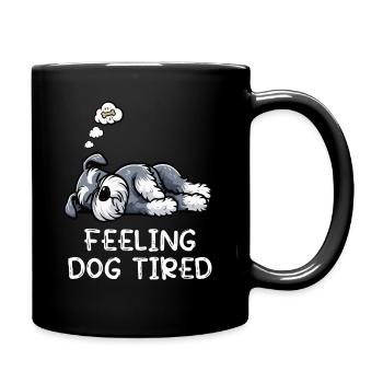 Se sentir fatigué par le chien Schnauzer Propriétaire de Schnauzer - Mug uni - noir - Droite