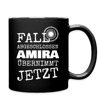 Geschenk für Amira - Tasse einfarbig - Schwarz - Rechts