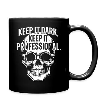 Dark Skull Pro : Restez professionnel - Mug uni - noir - Droite