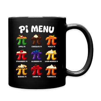 Pi Menu Mathe Pi Day Kuchen Design - Tasse einfarbig - Schwarz - Rechts