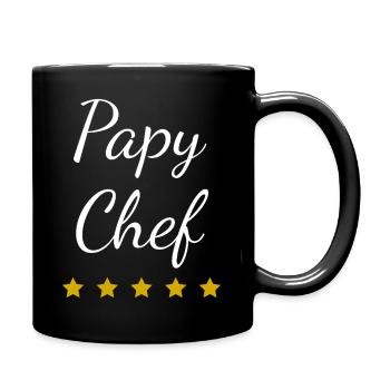 Opa Chef Stars - Tasse einfarbig - Schwarz - Rechts