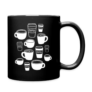 Coffee Kaffeebecher - Tasse einfarbig - Schwarz - Rechts
