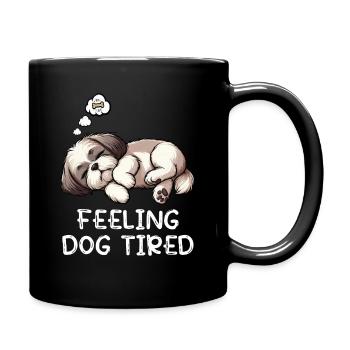 Se sentir fatigué Shih tzu Shih tzus Shih tzu Hund - Mug uni - noir - Droite