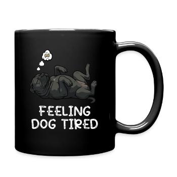 Feeling Dog Tired Cane Corso Italian Mastiff - Full Colour Mug - black - Right