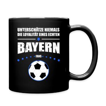 Loyaler Bayern Fan Geschenk | Retro Vintage Look - Tasse einfarbig - Schwarz - Rechts