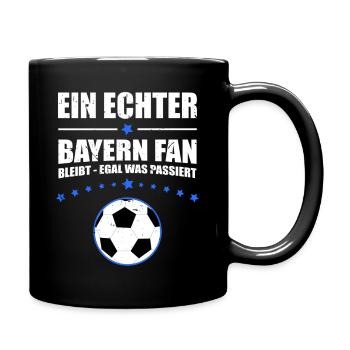 Bayern Fan Geschenk | Ein Echter bleibt Retro - Tasse einfarbig - Schwarz - Rechts