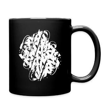 SCHMUTZIGE ABSTRAKTE KALLIGRAPHIEFORM - Tasse einfarbig - Schwarz - Rechts