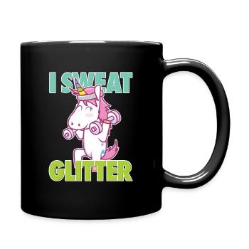 Unicorn - Gym - Fitness - Workout - Gift Idea - Full Colour Mug - black - Right