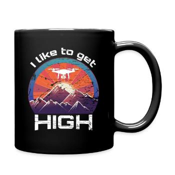 Drones: Talking about flight repairs in leisure time - Full Colour Mug - black - Right