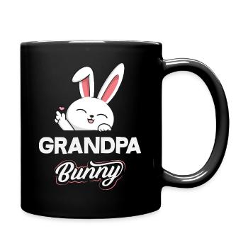 Joyeuse Pâques, douce chasse aux œufs du lapin, œufs de Pâques - Mug uni - noir - Droite