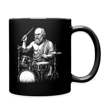Philosophe grec antique Socrate Tambourinage - Mug uni - noir - Droite
