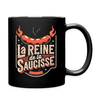 La Reine de la Saucisse Vintage BBQ - Mug uni - noir - Droite