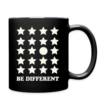 Be Different Star Grid Circle - Full Colour Mug - black - Right