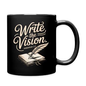 Write the Vision: Habakkuk 2:2 - Full Colour Mug - black - Right