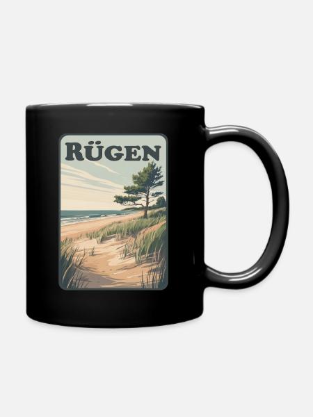 Rügen - Tasse einfarbig - Schwarz