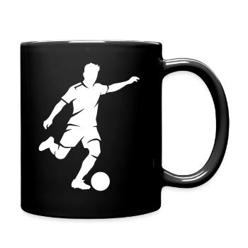 Soccer Player Silhouette Soccer - Full Colour Mug - black - Right