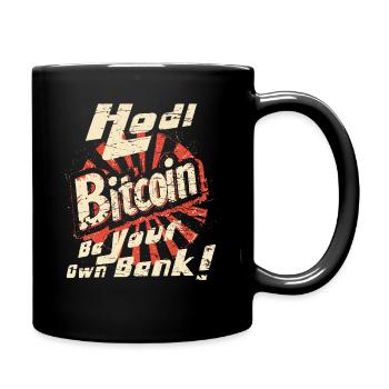 Orange Bitcoin HODL Vintage - Mug uni - noir - Droite