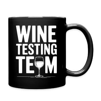 Weintestteam - Tasse einfarbig - Schwarz - Rechts