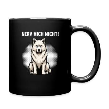 Nerv Mich Nicht Weißer Schäferhund Schäferhunde - Tasse einfarbig - Schwarz - Rechts
