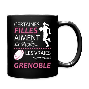 Certaines Filles Aiment Le Rugby Les Vraies Sup... - Mug uni - noir - Droite