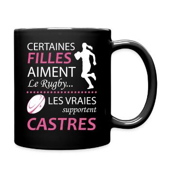 Certaines Filles Aiment Le Rugby Les Vraies Sup... - Mug uni - noir - Droite