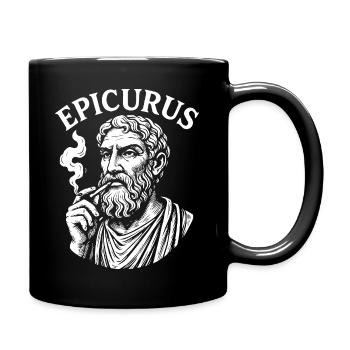 Epicurus Portrait in Smoke - Full Colour Mug - black - Right