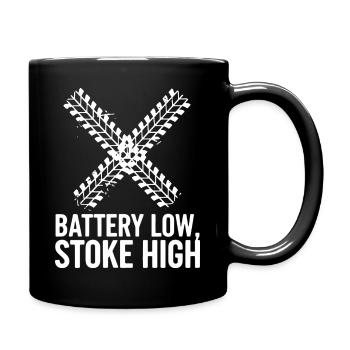 Battery Low Stoke High E-MTB Bike - Full Colour Mug - black - Right