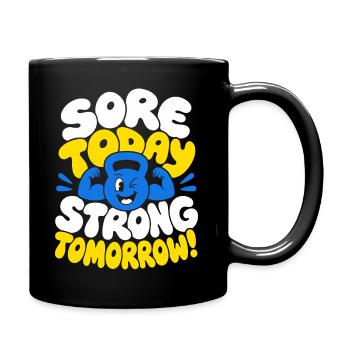 Douleur aujourd’hui Forte demain Kettlebell Fitness - Mug uni - noir - Droite