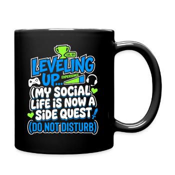 Faire monter de niveau ma vie sociale, joueur - Mug uni - noir - Droite
