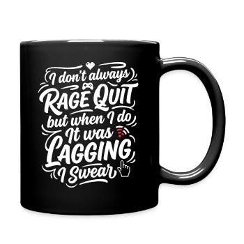 Rage Arrêt Gaming Dix : Dire d’humour - Mug uni - noir - Droite