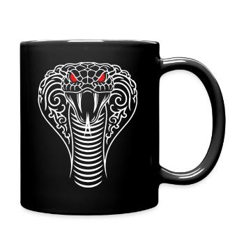 Cobra Snake Mascot Logo Sport Fighting Gift - Full Colour Mug - black - Right