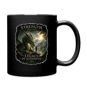 Dragon Friendship: Strength in Harmony - Full Colour Mug - black - Right