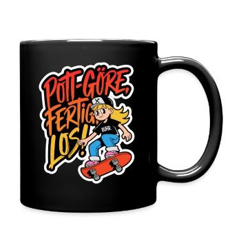 Pott Göre - Skater Girl - Tasse einfarbig - Schwarz - Rechts