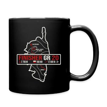 Finisher GR20 Corse Trekking randonnée T-Shirt - Mug uni - noir - Droite